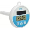 TFA Dostmann termometro solare digitale per piscina, bianco/turchese, 30.1068.02