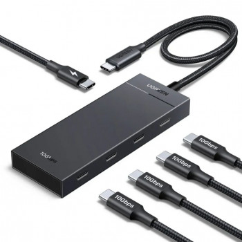 Ugreen hub USB-C a 4x USB-C 3.2 / 1x USB-C 100W PD CM806 nero