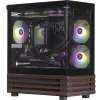 Thermaltake LCGS View 170WS PC desktop, nero/legno, Windows 11 Home