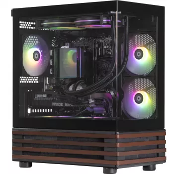 Thermaltake LCGS View 170WS PC desktop, nero/legno, Windows 11 Home