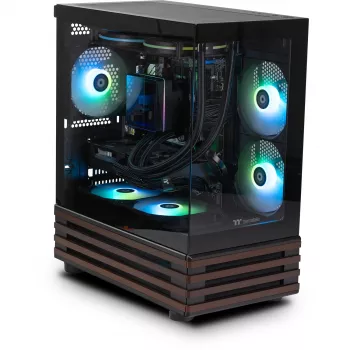 Thermaltake LCGS View 170WS PC desktop, nero/legno, Windows 11 Home