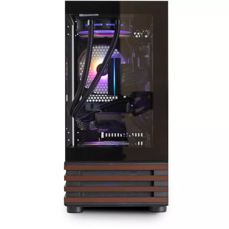 Thermaltake LCGS View 170WS PC desktop, nero/legno, Windows 11 Home