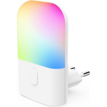 Hama luce notturna LED colorata, con spina, sensore crepuscolare, cambio colore, RGB