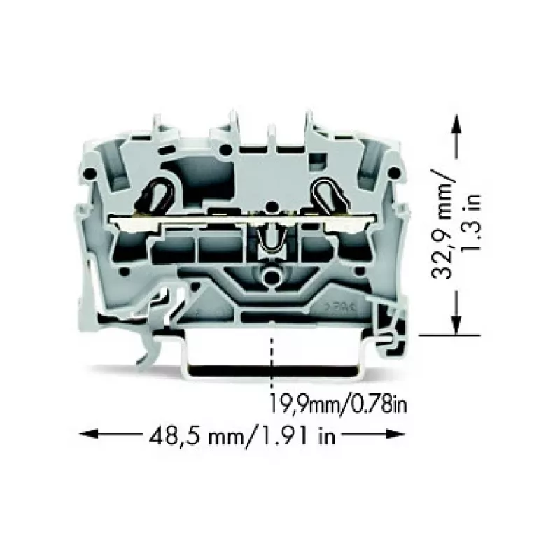 WAGO 2002-1201 morsettiera, 5,2 mm, 48,5 mm, 32,9 mm, 800 V