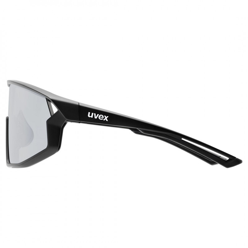 Uvex Skyryse occhiali da sole da ciclismo, nero opaco / argento