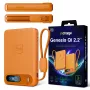Caricabatterie wireless 3mk incharge® Genesis Qi 2 25W + PD45W, cavo USB-C integrato, arancione