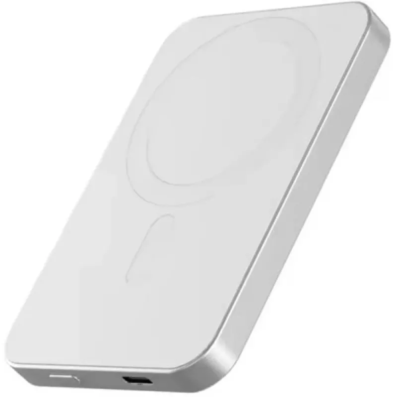 Powerbank wireless magnetica Nevox Qi2, 5000 mAh, argento/bianco