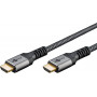 Goobay Soft Ultra High Speed cavo HDMI, 5 m, nero/argento (80739)