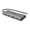 Ugreen CM639 hub USB-C, HDMI, VGA, 2x USB-C 3.2 10 Gbps, 2x USB, SD/TF, RJ45, Aux 3,5 mm, PD, 4K 60 Hz