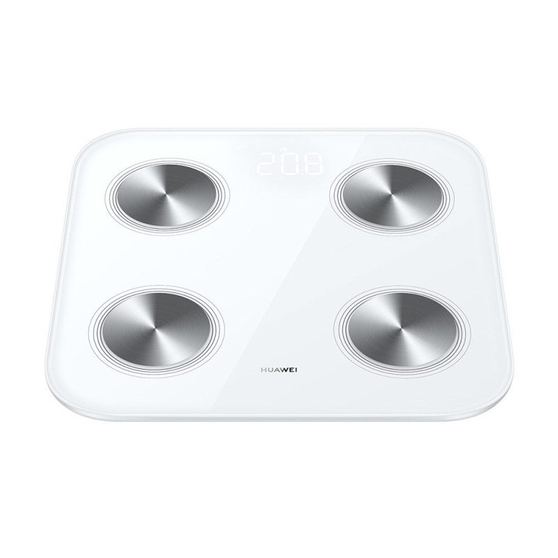 Huawei Scale 3 Bluetooth Edition bianco / bilancia pesapersone intelligente / vetro temperato / WiFi e BT / fino a 150 kg / Android e iOS