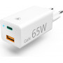 Hama caricabatterie GaN, USB-C Power Delivery (PD) + USB-A QC3.0, 65W, bianco