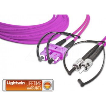 Lightwin cavo patch in fibra ottica SC su ST OM4, 2 m, viola