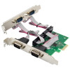 InLine® scheda interfaccia PCIe x1, 4x RS-232, Low Profile