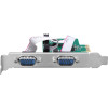 InLine® scheda interfaccia PCIe x1, 4x RS-232, Low Profile