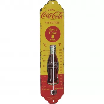 TFA Dostmann NOSTALGIC ART Coca Cola termometro giallo, rosso