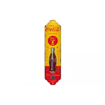 TFA Dostmann NOSTALGIC ART Coca Cola termometro giallo, rosso