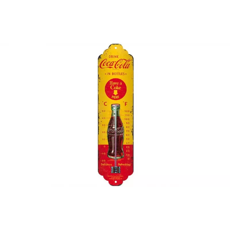TFA Dostmann NOSTALGIC ART Coca Cola termometro giallo, rosso