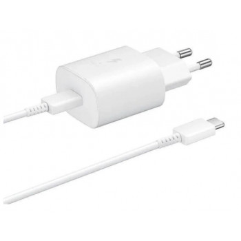 Samsung Adattatore da viaggio TA800 con cavo USB-C su USB-C, bianco