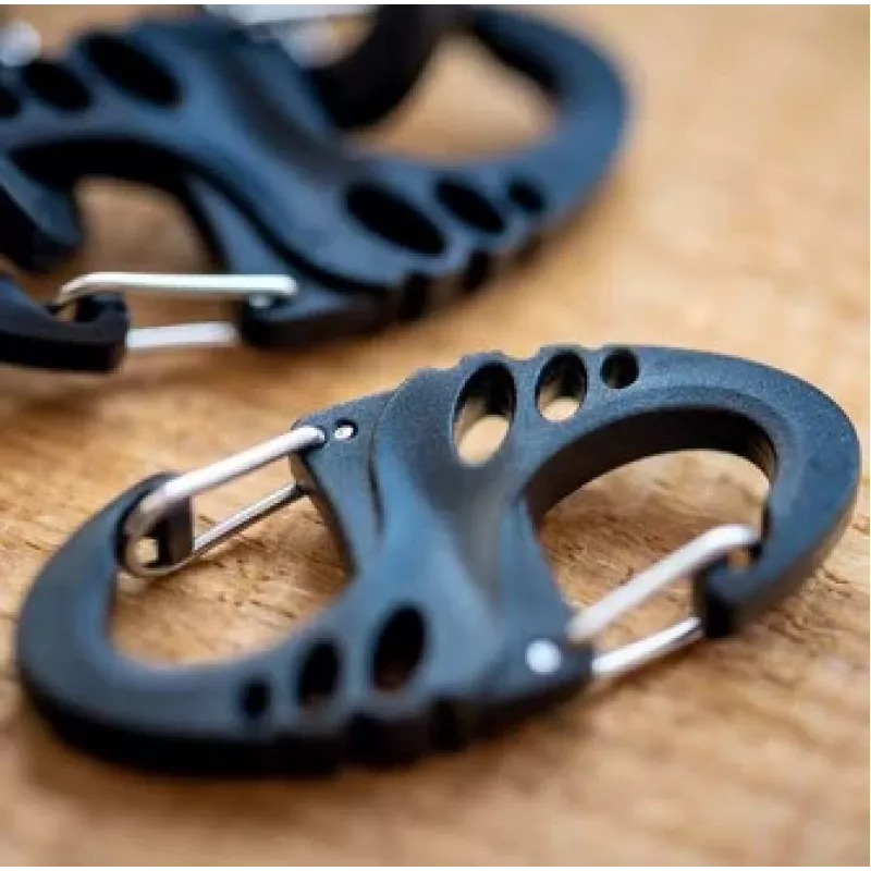 Mil-Tec Set moschettoni S-Hook – nero