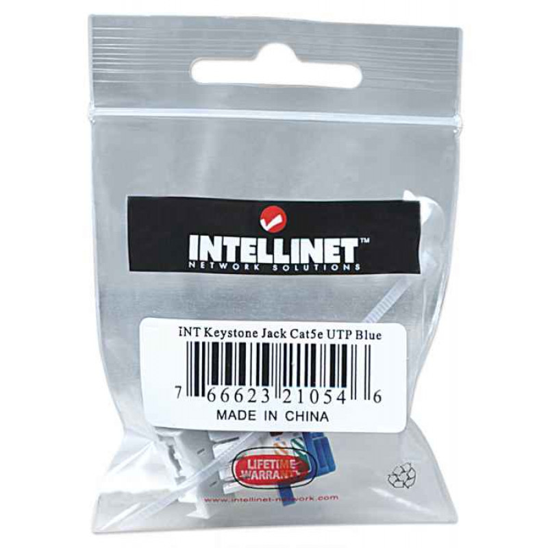 Intellinet 210546 Modulo Keystone RJ45 UTP Cat5e, punch-down, blu