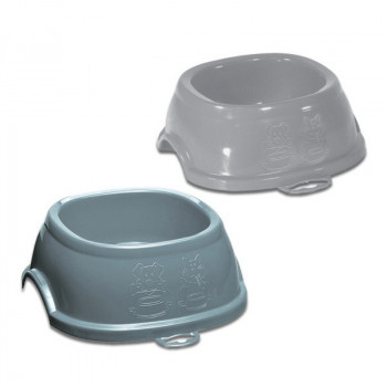 Mangiatoia per animali Stefanplast Break 2 0,6 l, 19x19x7 cm, assortiti grigio/blu