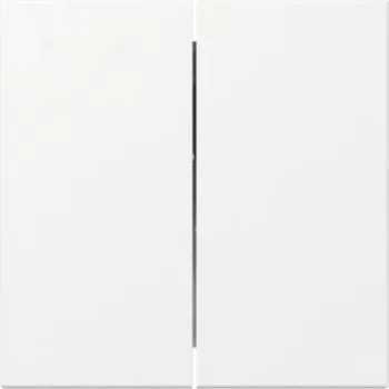 Bilanciere GIRA 349527, 2 moduli, dritto, System 55, bianco puro opaco