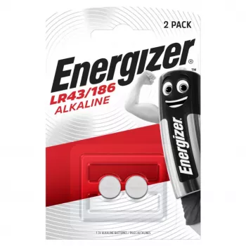Pila a bottone alcalina LR43 Energizer, 2 pezzi