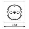 Placca centrale Jung A 1520 KIPL WW per presa SCHUKO, bianco alpino