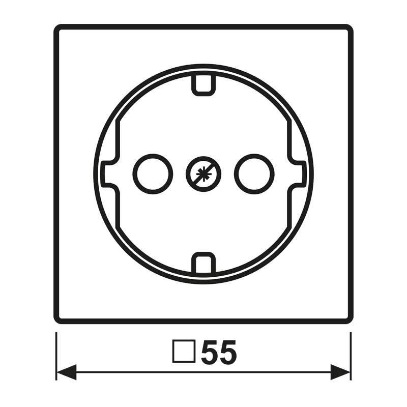 Placca centrale Jung A 1520 KIPL WW per presa SCHUKO, bianco alpino