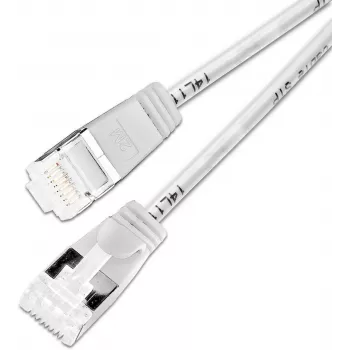 Cavo patch Wirewin Slim Cat6a Light, rotondo, U/FTP, Ø 3,8 mm, bianco (PKW-LIGHT-STP-K6A 0.15 WS)