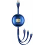 Usams U69 cavo USB 3-in-1 (Lightning / Micro-USB / USB-C), 1 m, blu