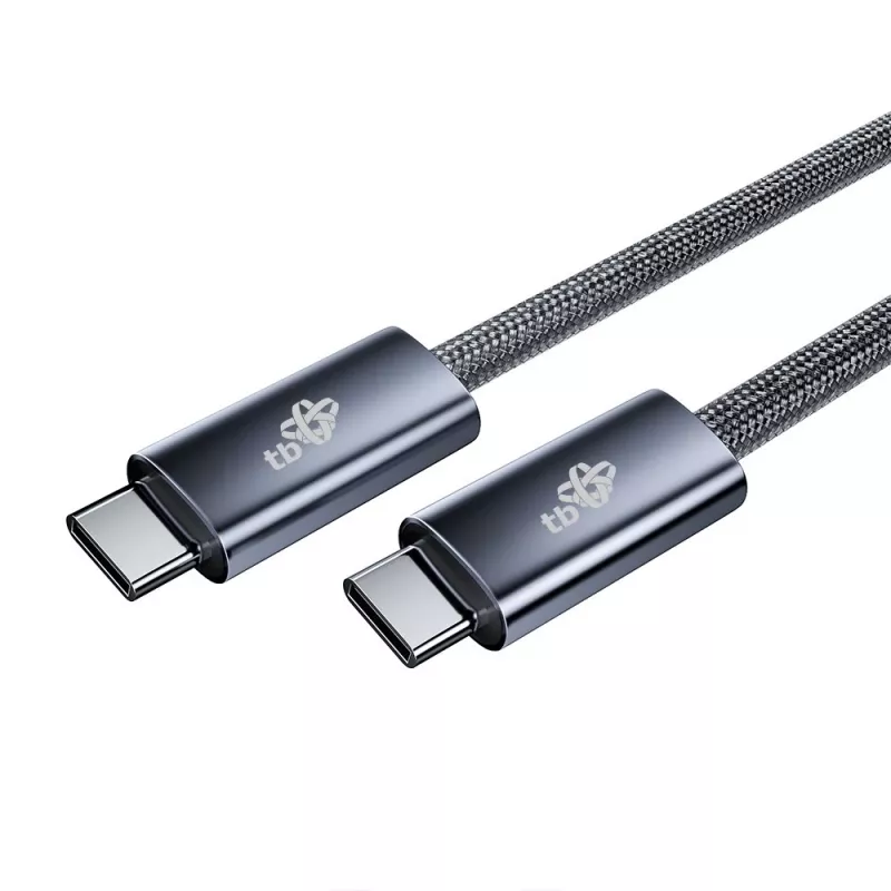 TB cavo USB 3.2 Gen 1 intrecciato USB-C-USB-C, 1 m, 100 W, nero