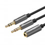 UGREEN UV140 cavo splitter audio AUX 3,5 mm – nero/grigio