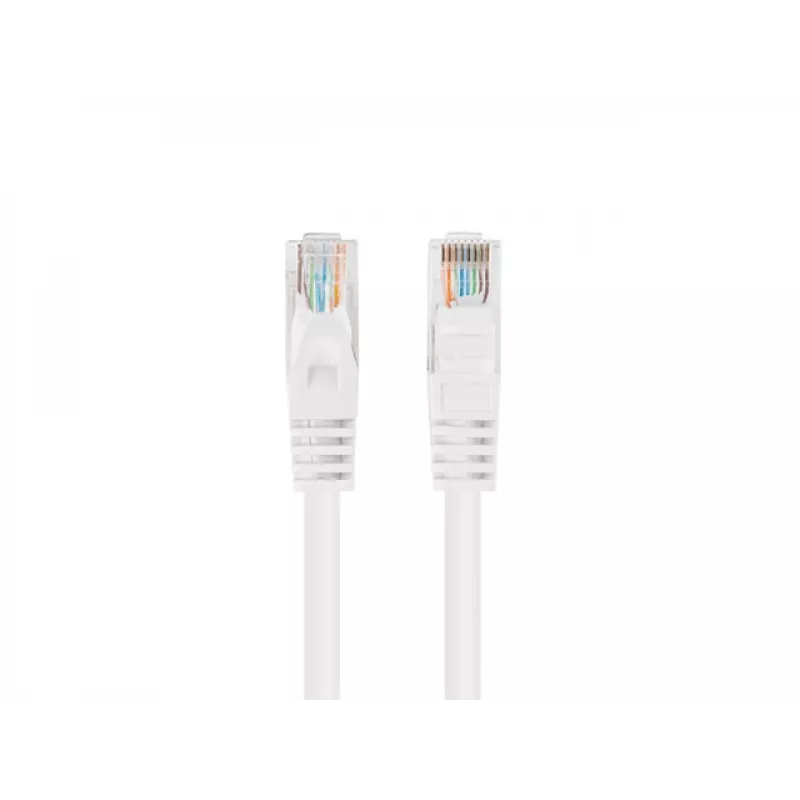 Cavo patch RJ45 Lanberg Cat5e U/UTP, 0,25 m, bianco, confezione da 10