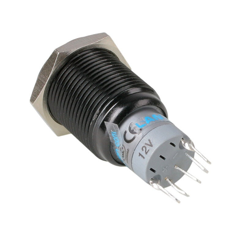 Interruttore antimanomissione Lamptron 16 mm - Blackline - blu