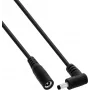 Cavo di prolunga DC InLine® con connettore maschio angolare, 4,0 x 1,7 mm, nero, 0,5 m
