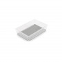 KIS Box Sistemo Organizer 7 22,5 x 15,5 x 5 cm trasparente/grigio chiaro