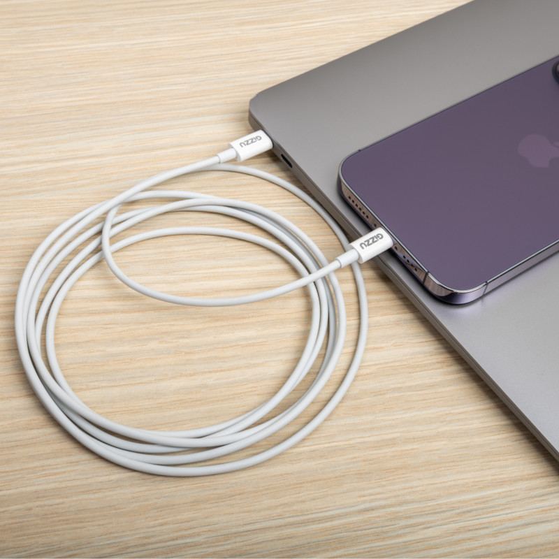 Gizzu cavo USB-C a Lightning, 1,8 m, 27 W PD, bianco (GCPU2L18)