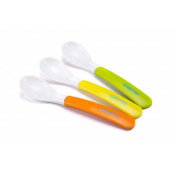 Kidsme set di cucchiai (3 pz.), arancione, giallo, verde, da 3 mesi