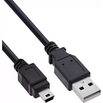 InLine cavo USB 2.0 USB-A a Mini-USB, 1 m, nero