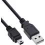 InLine cavo USB 2.0 USB-A a Mini-USB, 1 m, nero