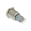 Lamptron Pulsante antieffrazione / interruttore 16mm - Silverline - blu