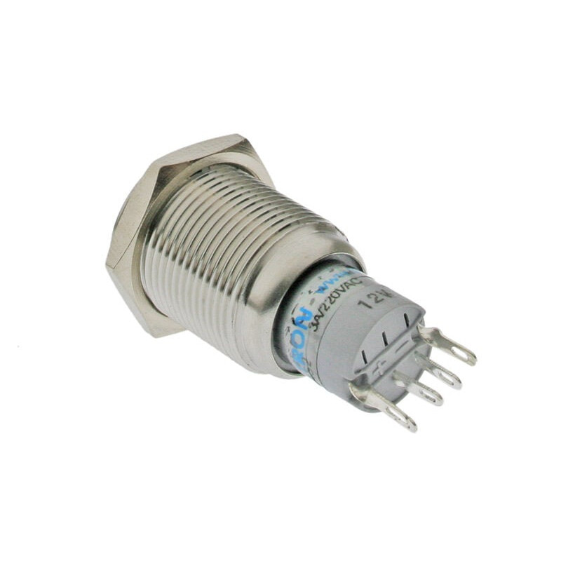 Lamptron Pulsante antieffrazione / interruttore 16mm - Silverline - blu