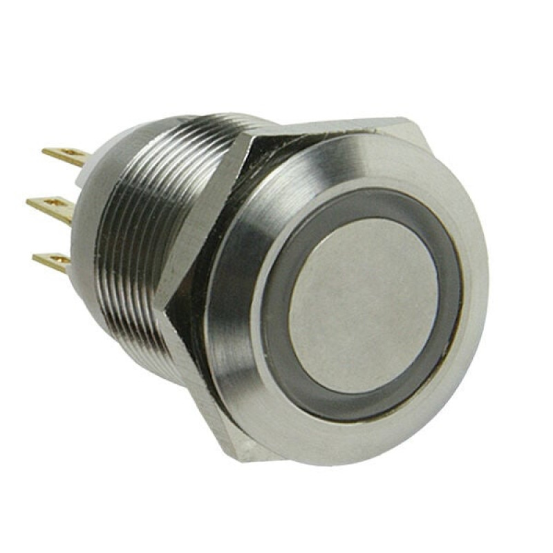 Lamptron Pulsante antieffrazione / interruttore 16mm - Silverline - blu