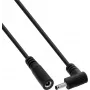 InLine® Cavo di prolunga DC, connettore maschio angolare, 3,5 x 1,35 mm, nero, 0,2 m