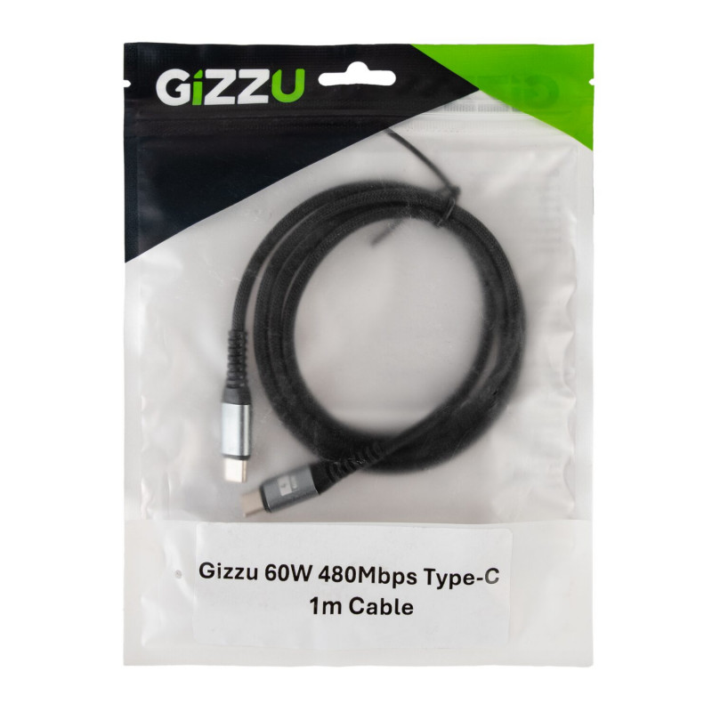 Cavo Gizzu USB-C a USB-C 60W 480Mbps, 1 m