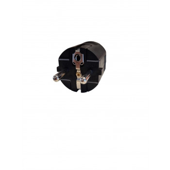 Connettore maschio Schuko Mercodan 16A nero