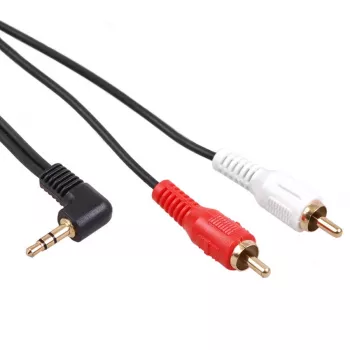 Cavo audio Maclean MCTV-824 3,5 mm mini jack a 2x RCA, 1 m, nero