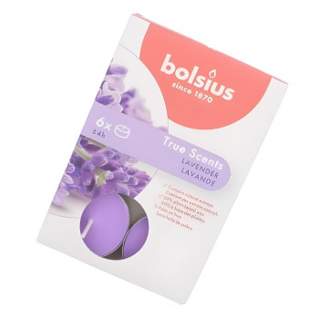 Lumini profumati Bolsius True Scents, lavanda, 6 pz.