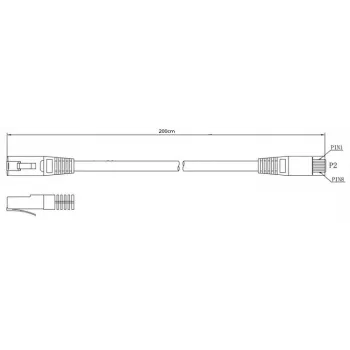 Cavo patch Lanberg Cat6 F/UTP RJ45, 2 m, bianco
